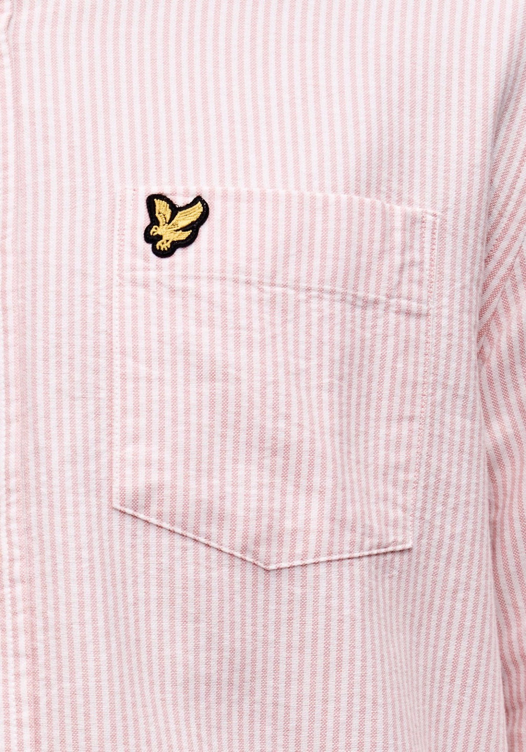 Lyle and Scott Stripe oxford pink/ white