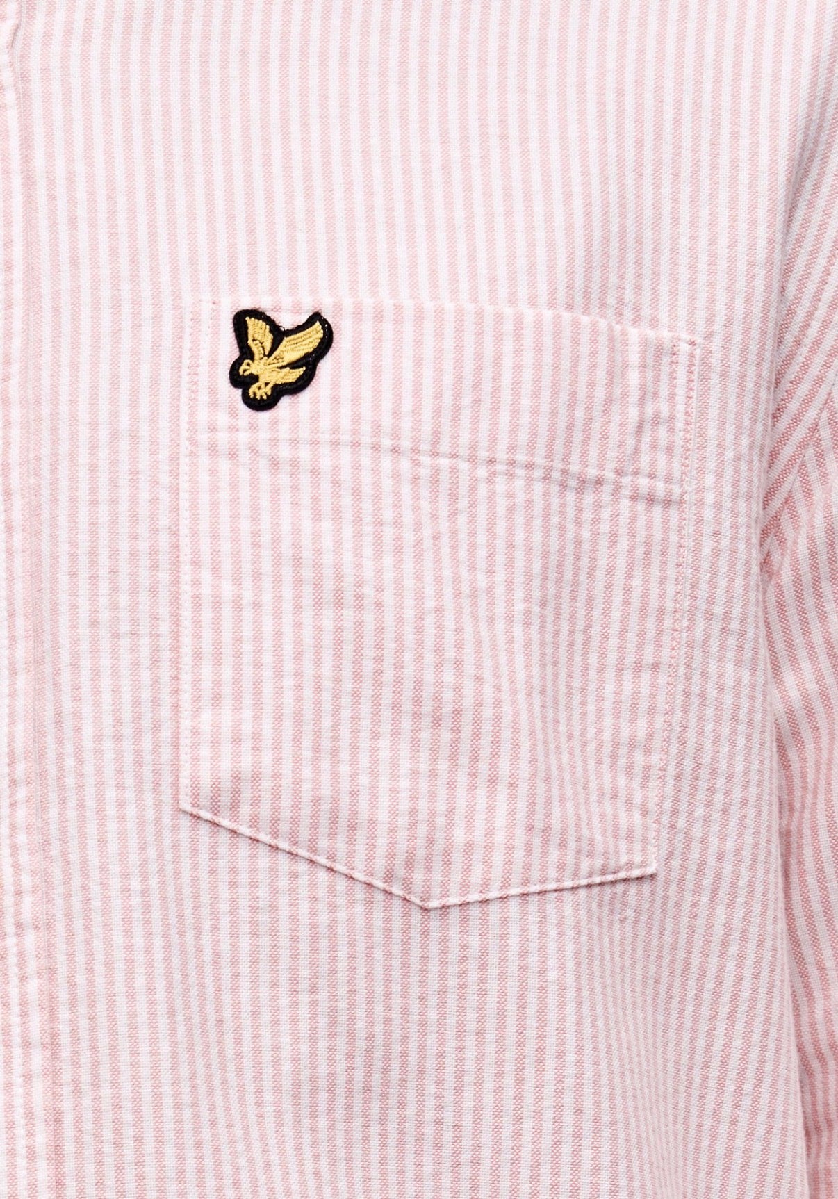 Lyle and Scott Stripe oxford pink/ white