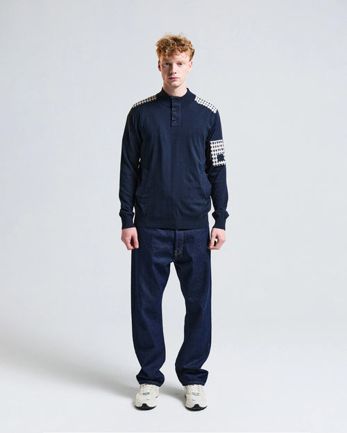 Aquascutum Lamina pocket mock neck navy