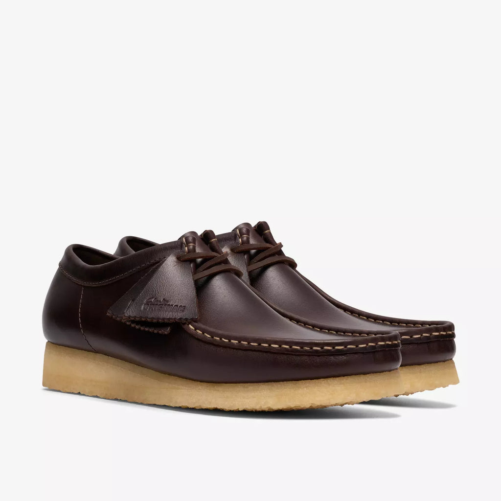 Clarks Wallabee dark brown leather