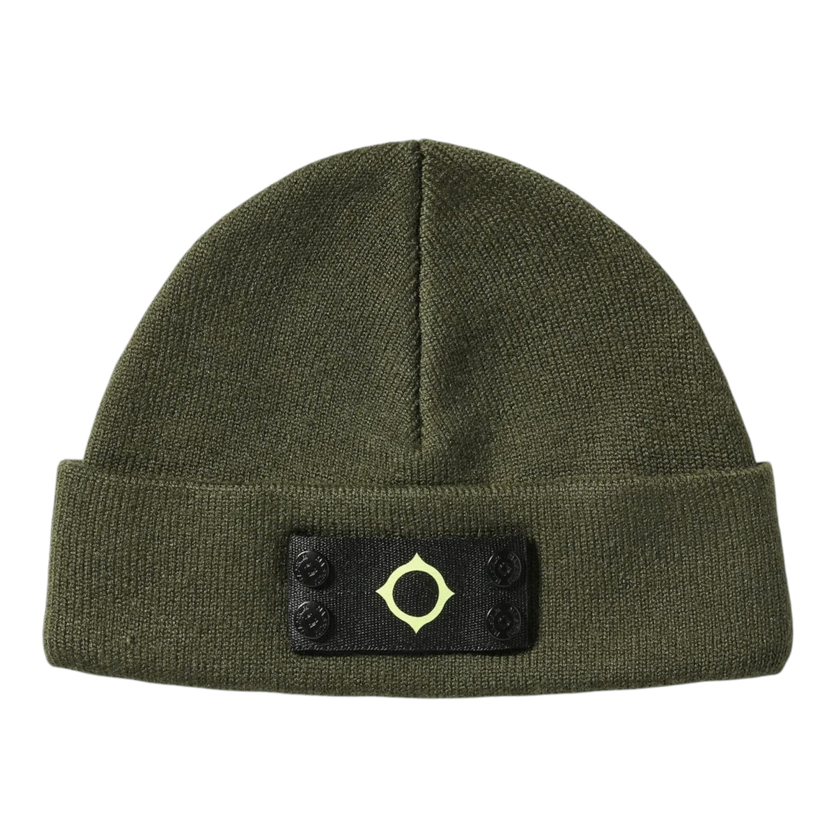 Ma.Strum Badge beanie green