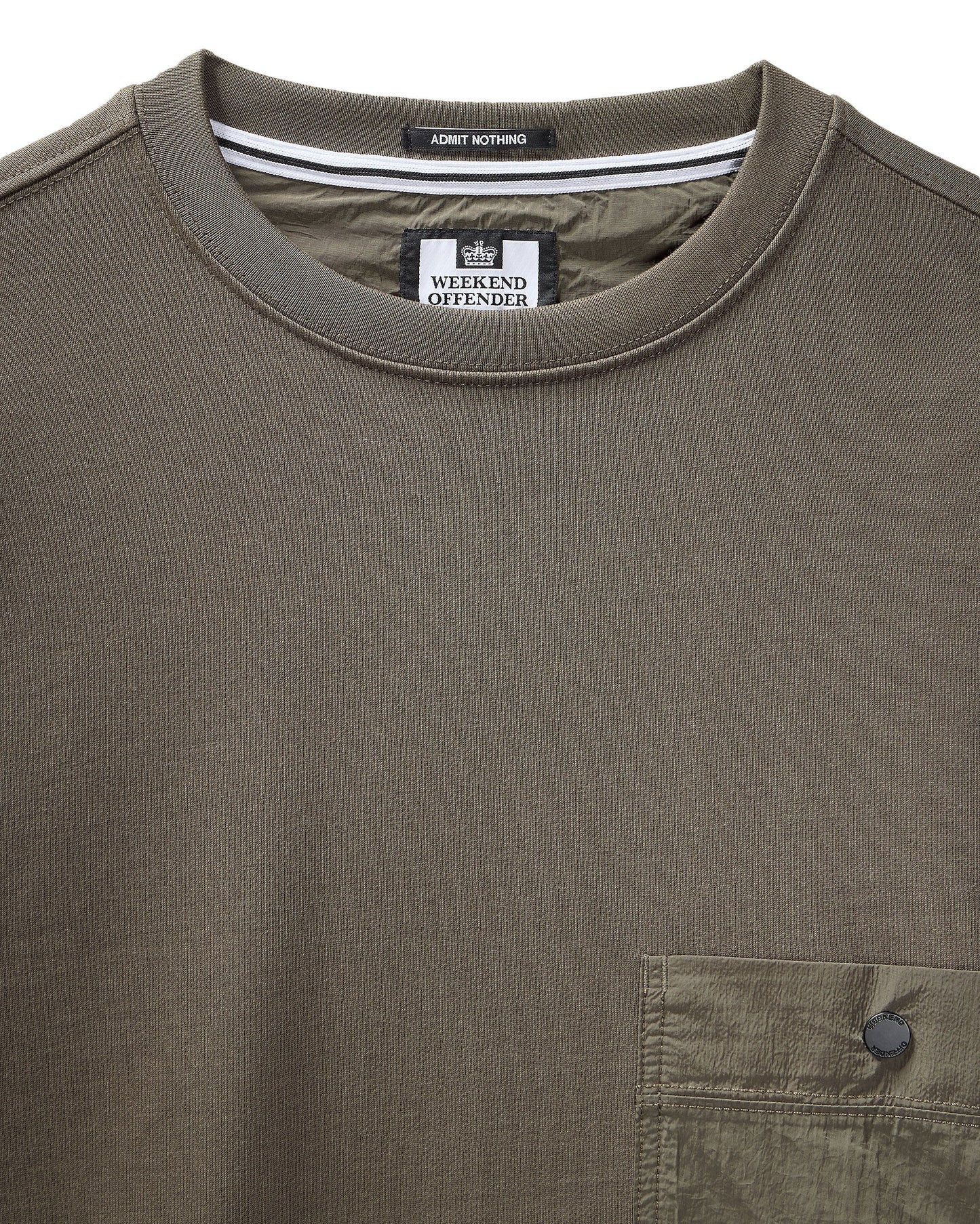 WEEKEND OFFENDER Felpa Sirenko Pocket Verde Castello