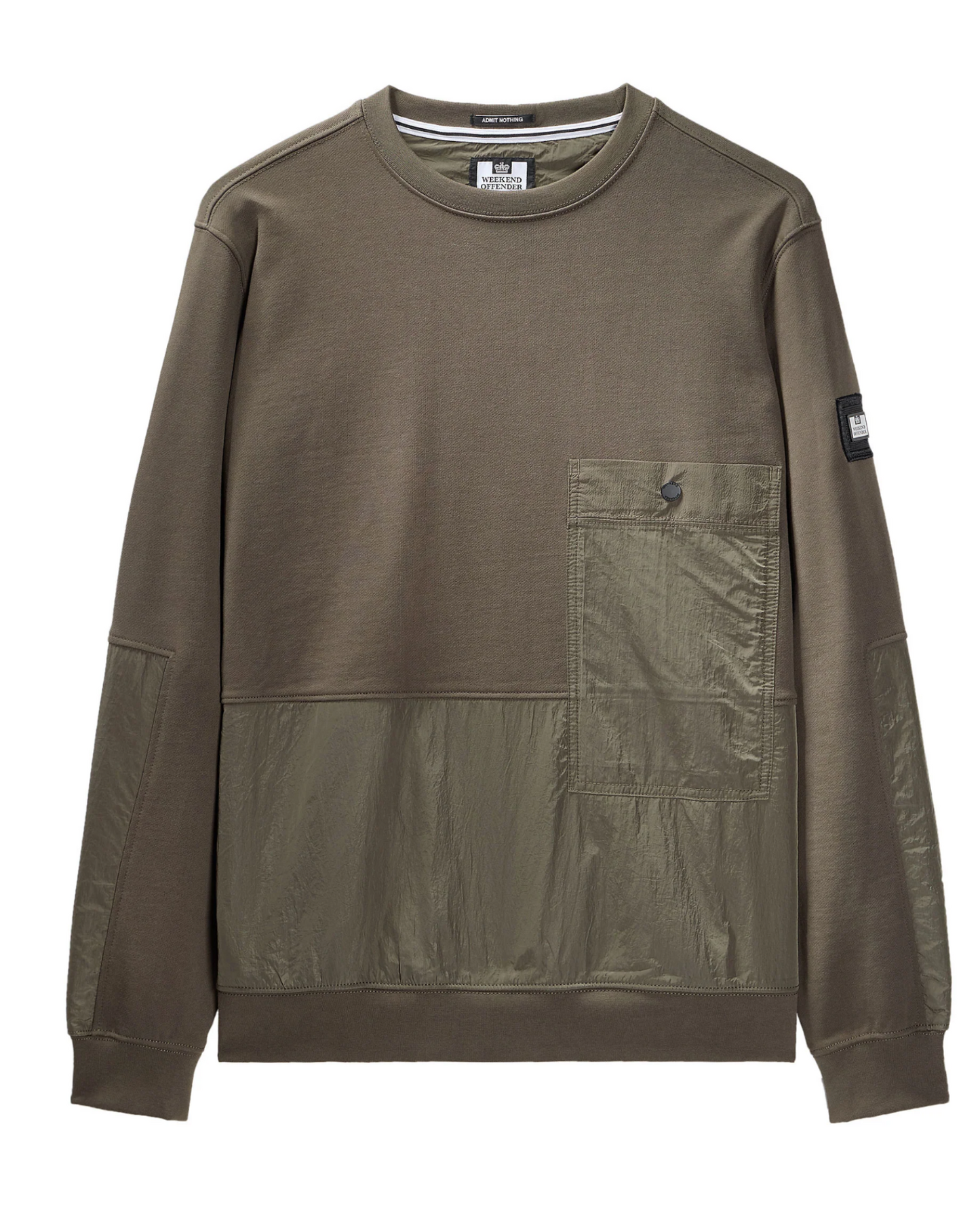 WEEKEND OFFENDER Felpa Sirenko Pocket Verde Castello