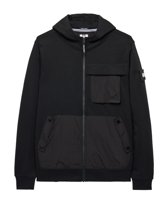 WEEKEND OFFENDER Daponte Zip Hoodie Black