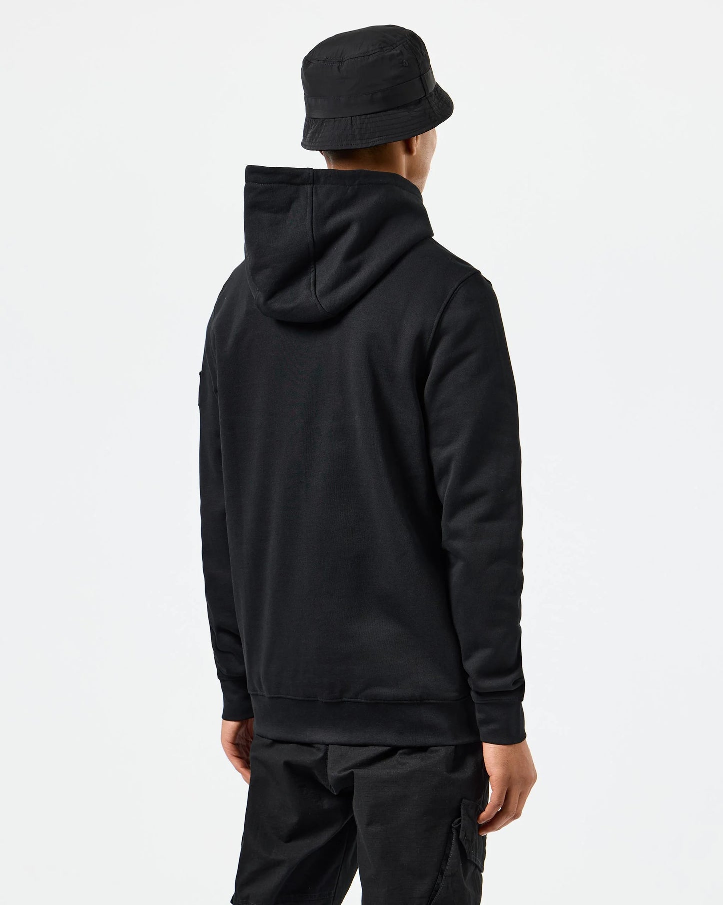 WEEKEND OFFENDER Daponte Zip Hoodie Black