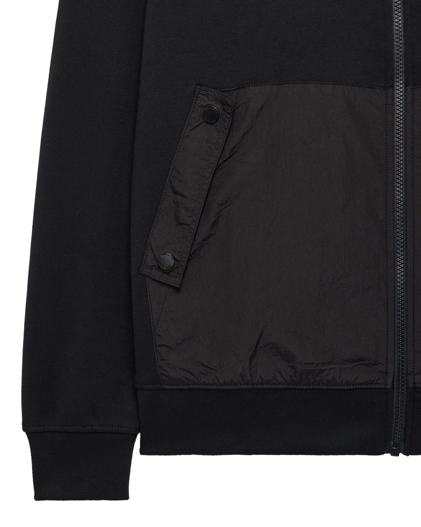 WEEKEND OFFENDER Daponte Zip Hoodie Black