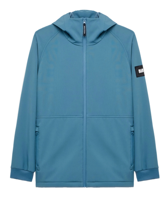 WEEKEND OFFENDER Stipe Softshell Jacket Baltic Blue