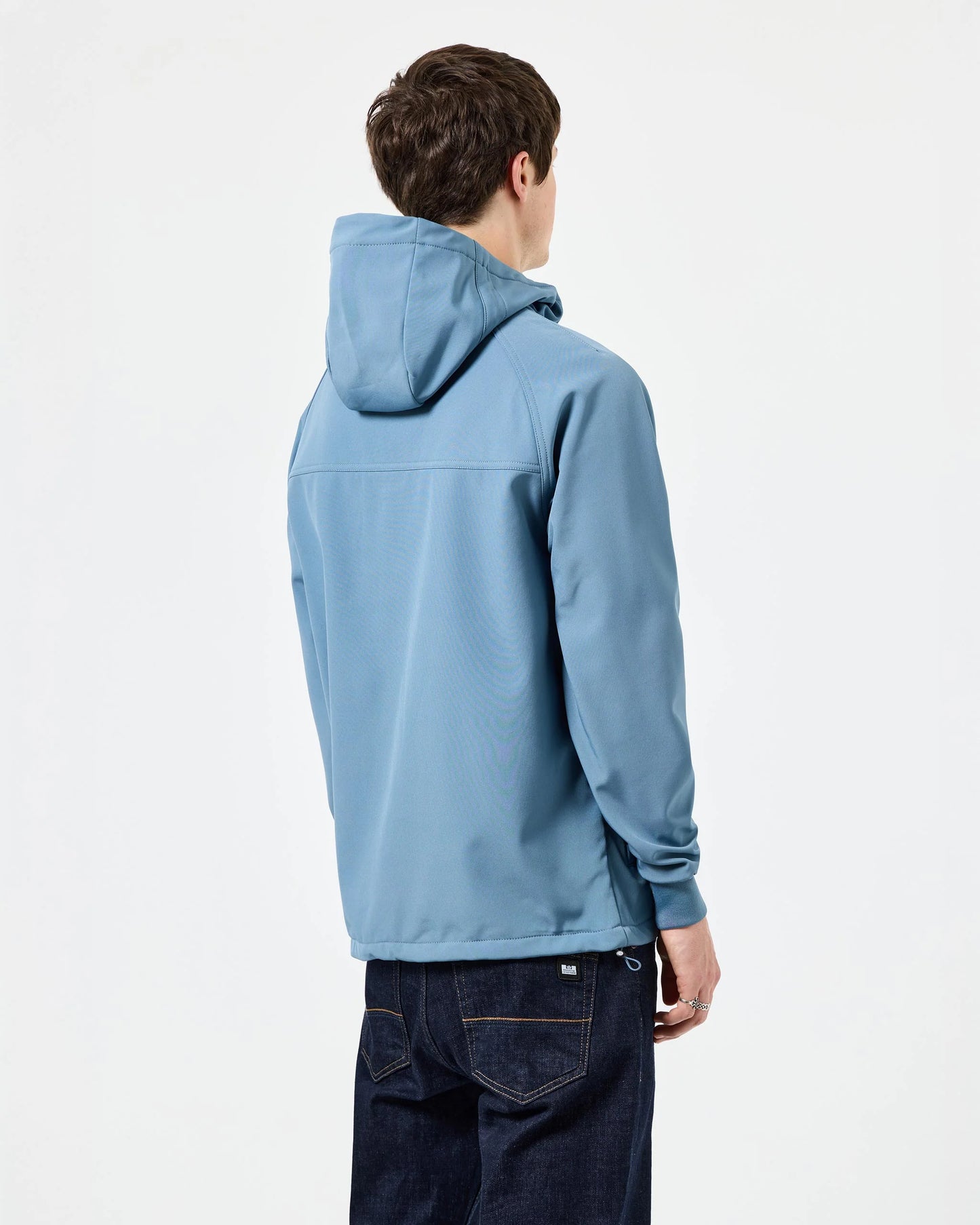 WEEKEND OFFENDER Stipe Softshell Jacket Baltic Blue