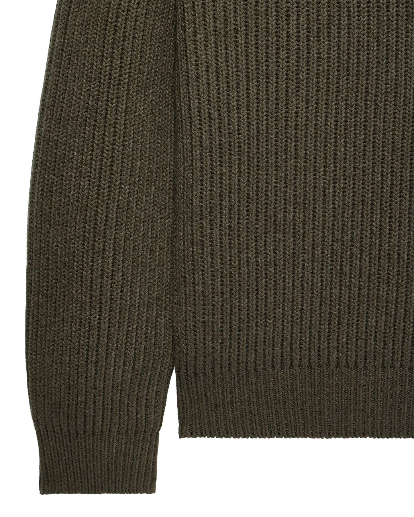 WEEKEND OFFENDER Couto Knitted Ribbed Sweater Castle Green