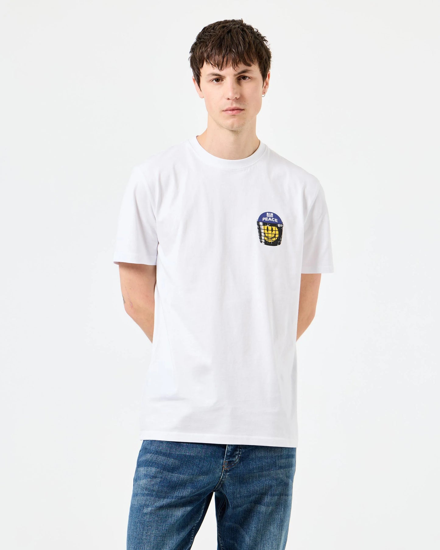 WEEKEND OFFENDER Metropolitan Peace Graphic T-Shirt White