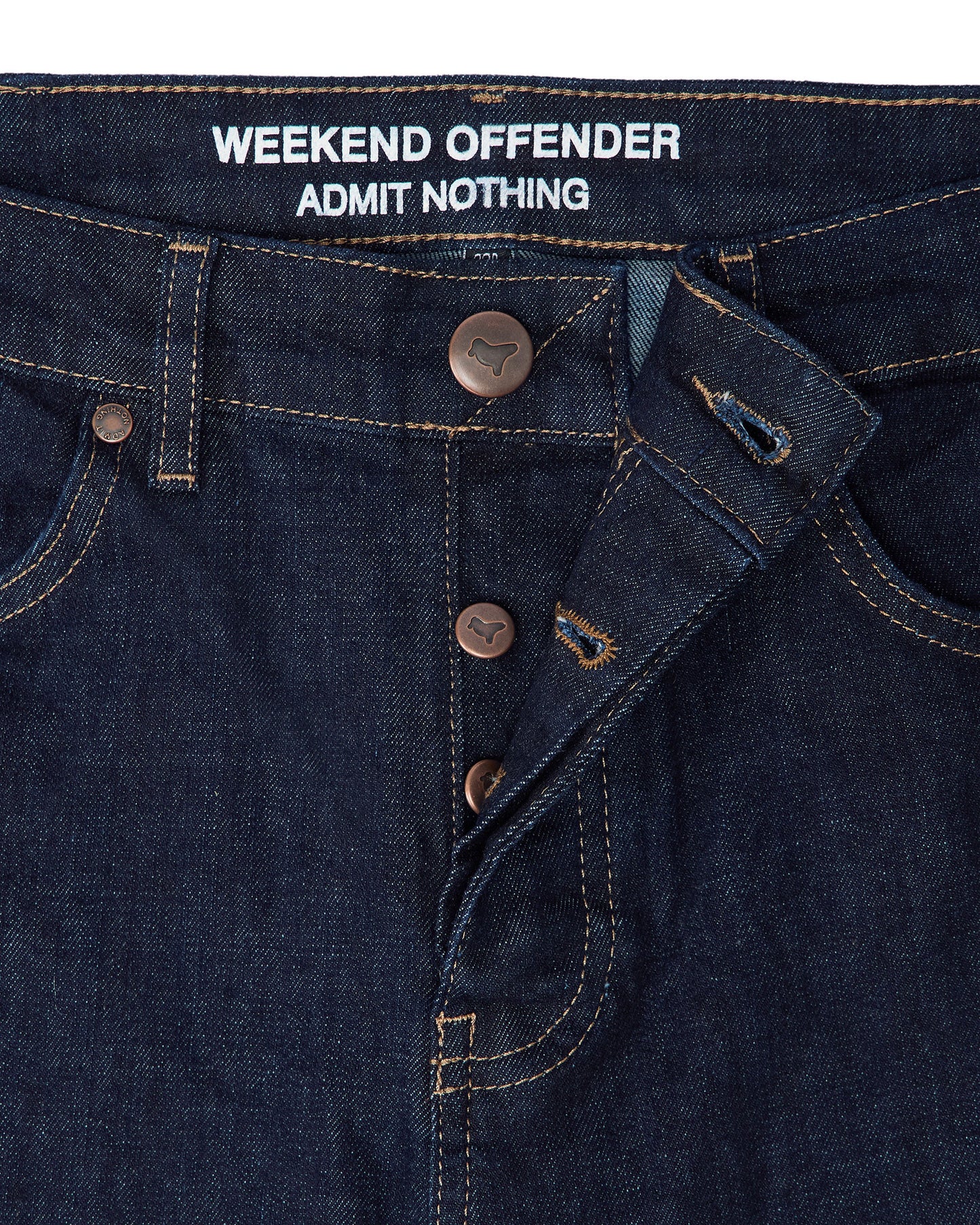 WEEKEND OFFENDER 444 Tapered Dark Rinsed Denim Jeans