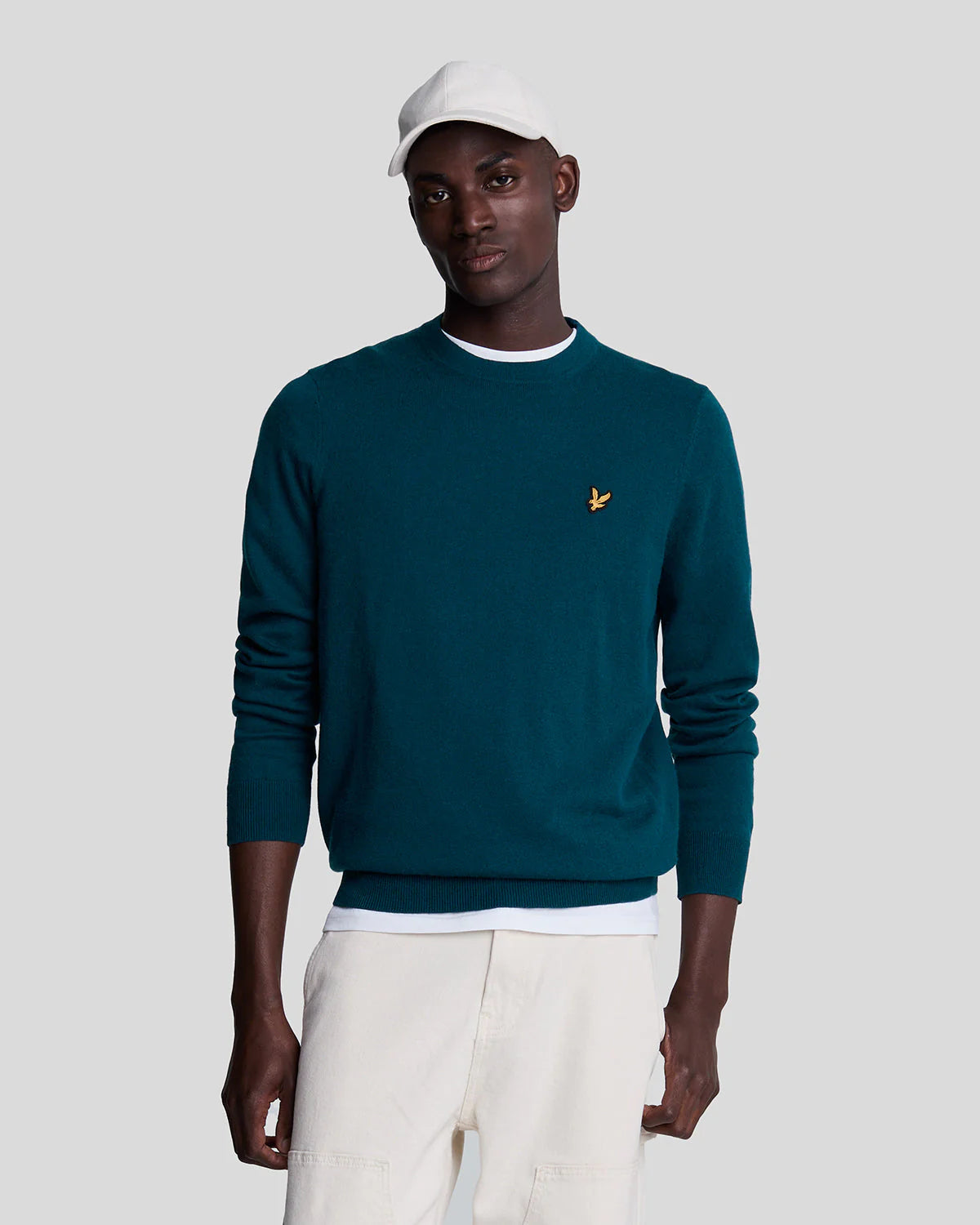 LYLE AND SCOTT Cotton Merino Crew Neck Jumper Apres navy