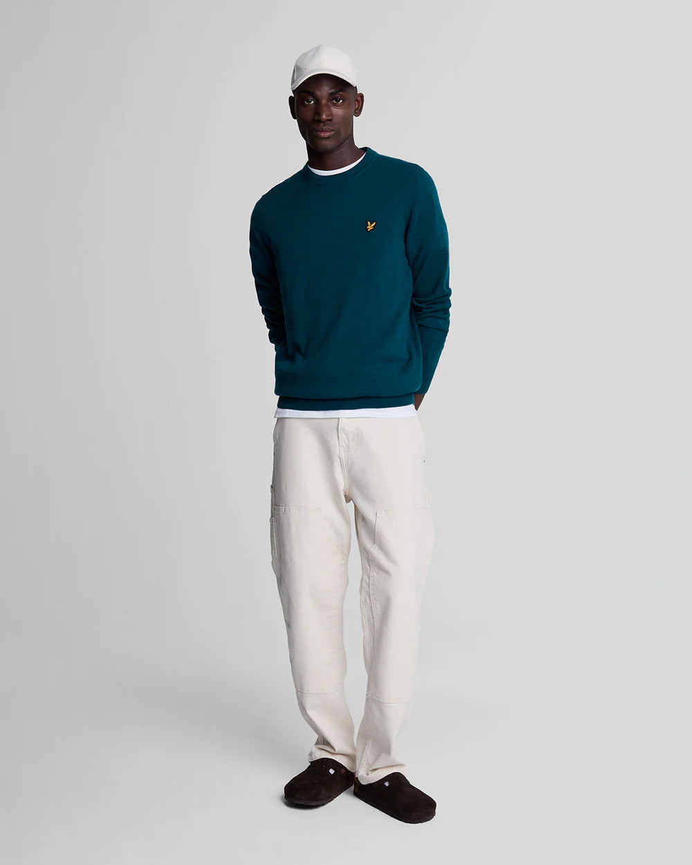 LYLE AND SCOTT Cotton Merino Crew Neck Jumper Apres navy