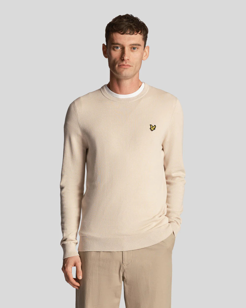 LYLE AND SCOTT Merino Crew Neck Jumper Cove