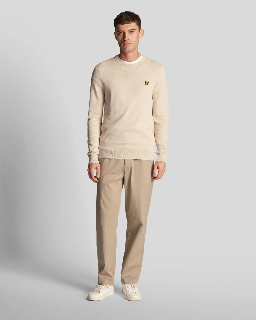 LYLE AND SCOTT Merino Crew Neck Jumper Cove