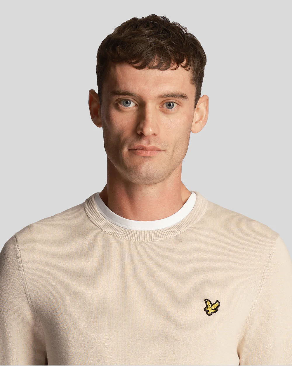 LYLE AND SCOTT Merino Crew Neck Jumper Cove