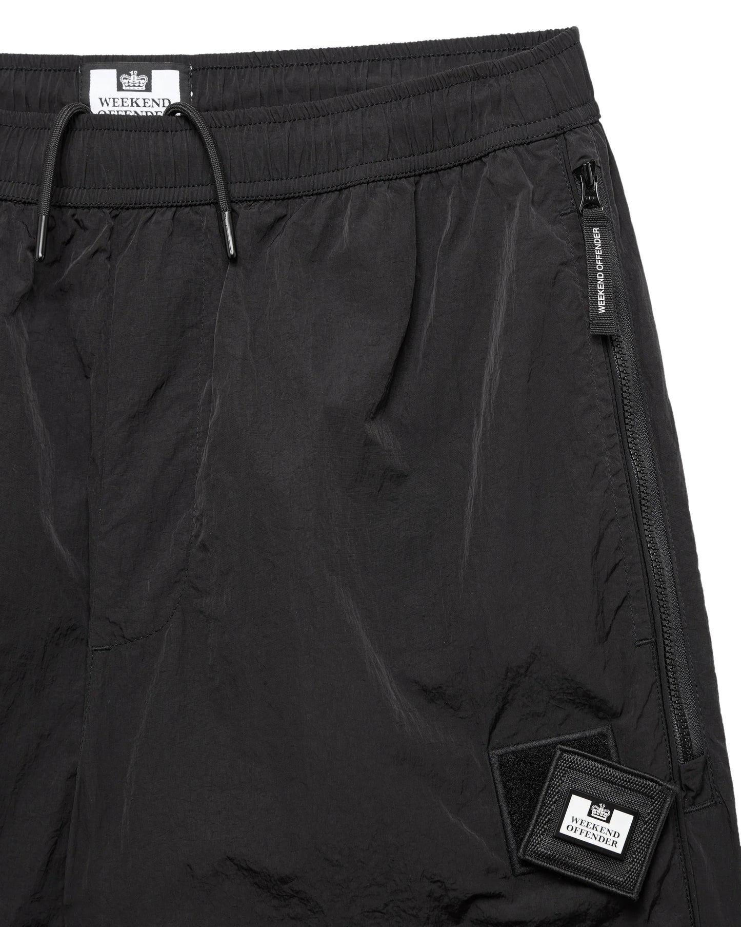 WEEKEND OFFENDER Keller Parachute Pants Black