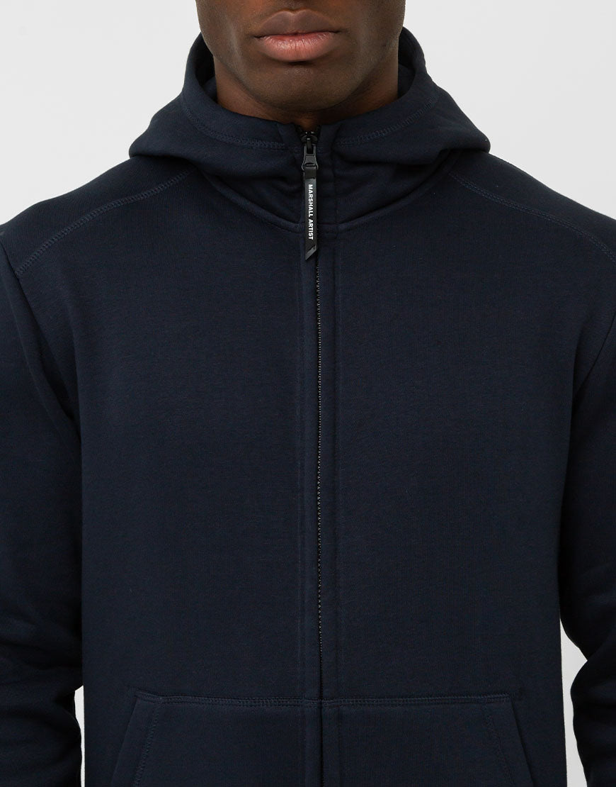 MARSHALL ARTIST SIREN FULL ZIP INJECTION HOODIE NAVY