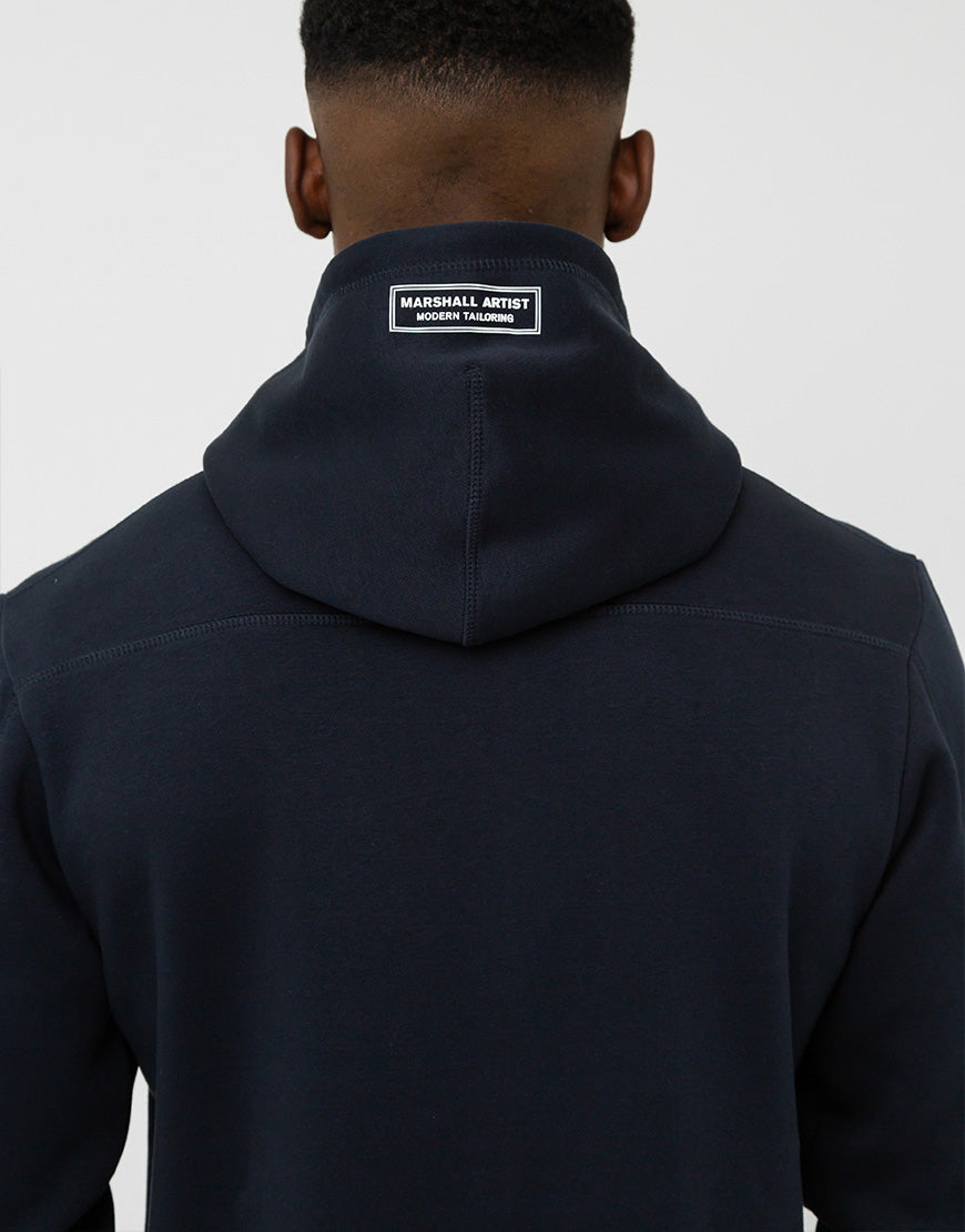 MARSHALL ARTIST SIREN FULL ZIP INJECTION HOODIE NAVY