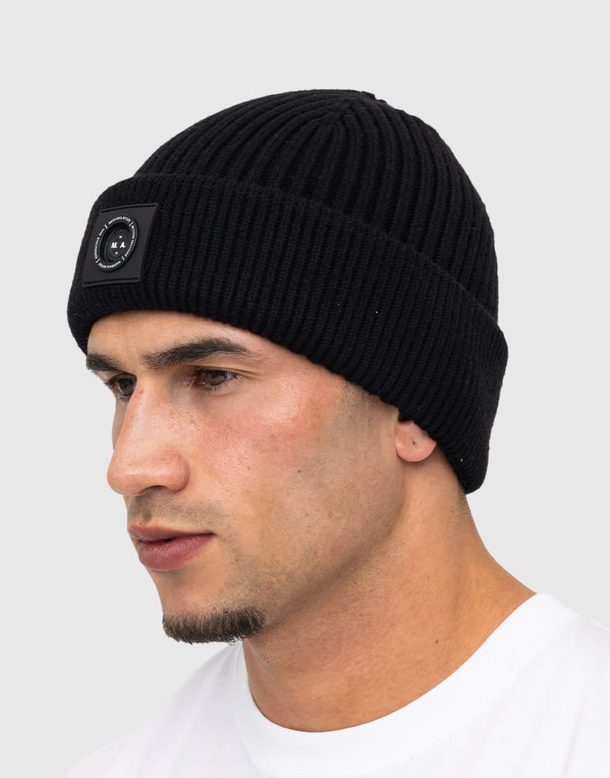 MARSHALL ARTIST SIREN KNITTED BEANIE HAT BLACK