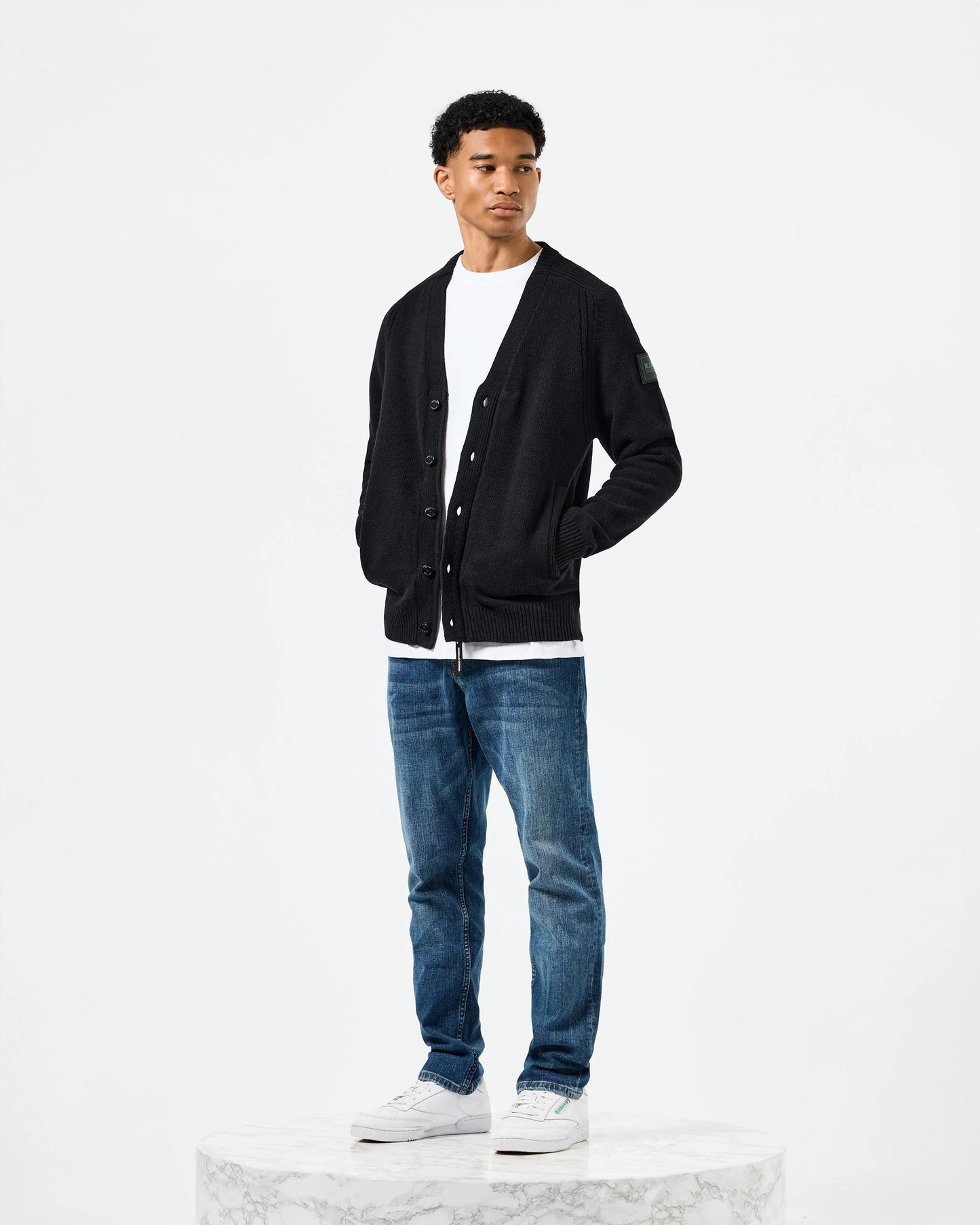 WEEKEND OFFENDER Lauda Knitted Wool Cardigan Black