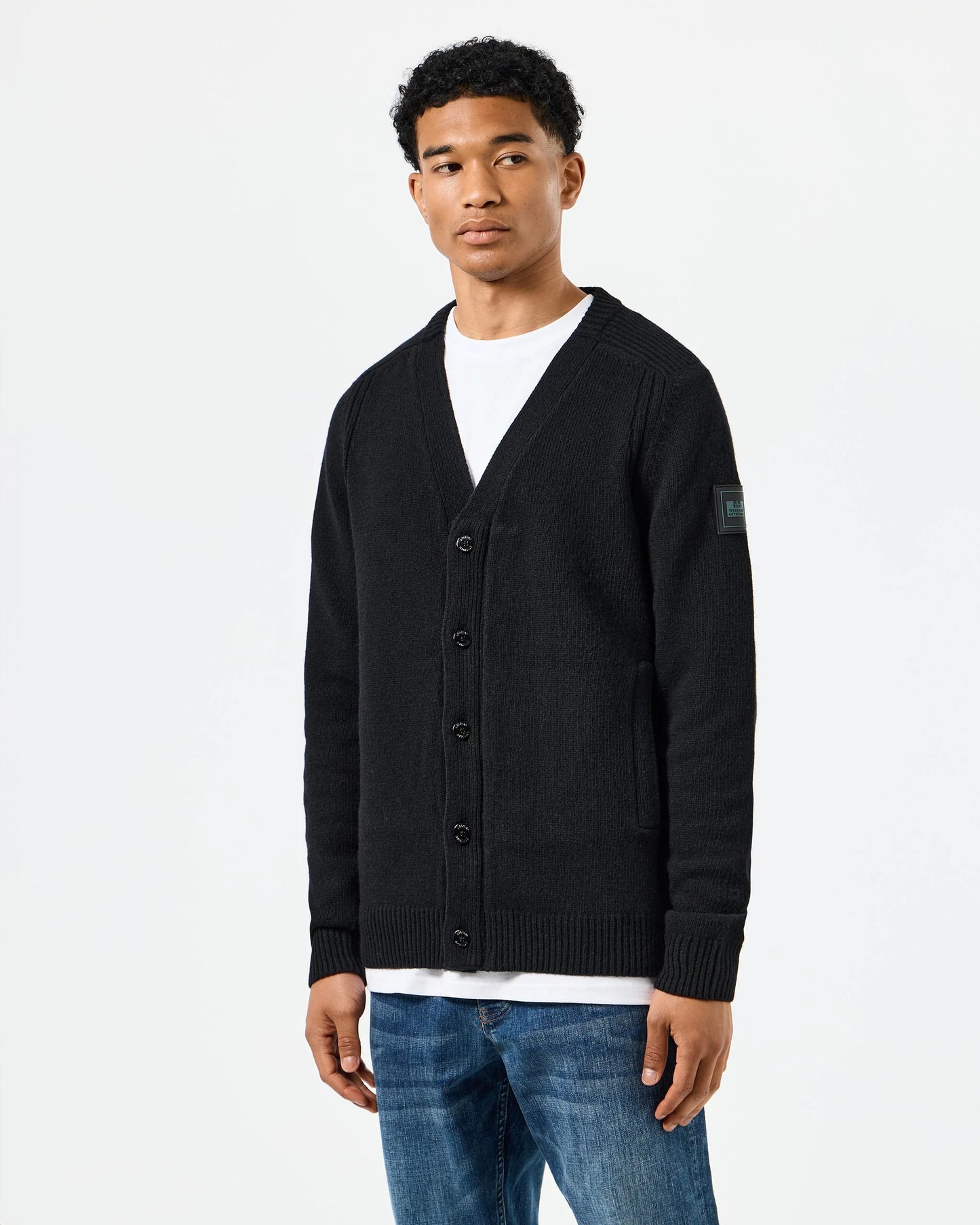 WEEKEND OFFENDER Lauda Knitted Wool Cardigan Black