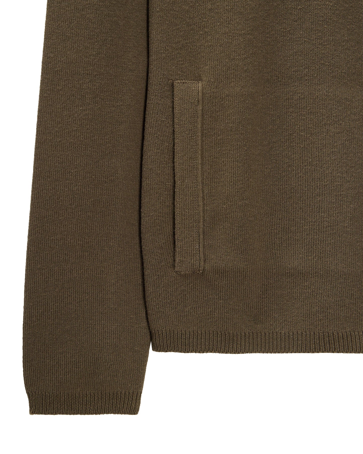 WEEKEND OFFENDER Enzo Knitted Hooded Sweater Castle Green