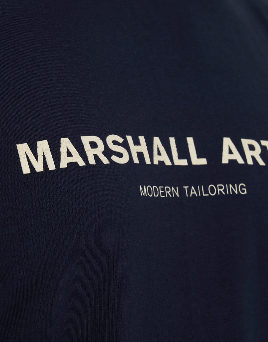 MARSHALL ARTIST COASTAL EROSION T-SHIRT NAVY