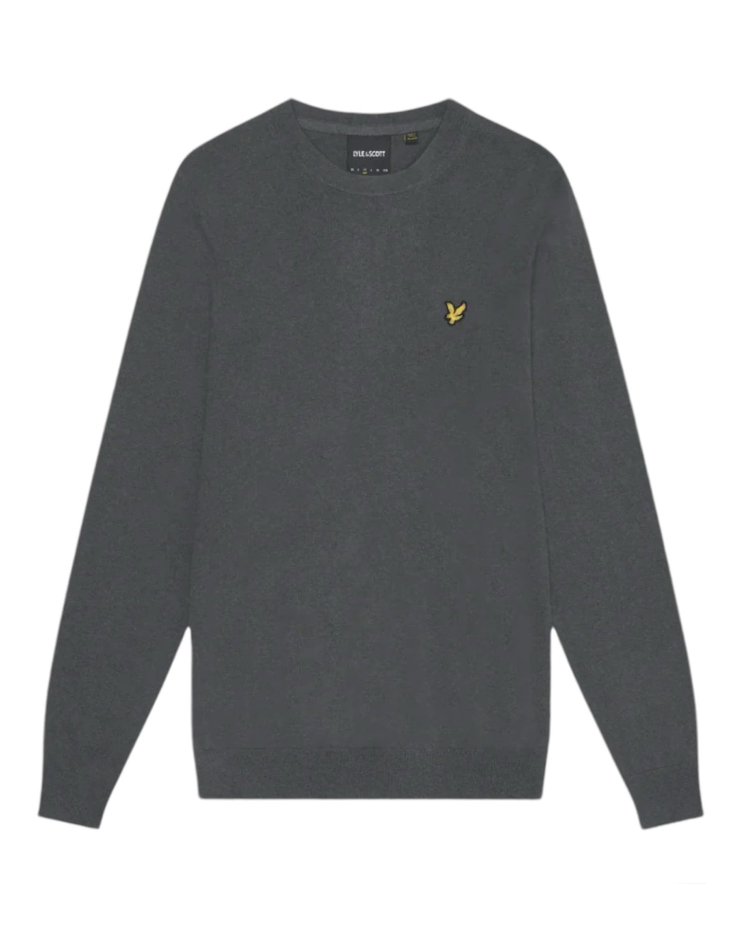 LYLE AND SCOTT Cotton Merino Crew Neck Jumper Gunmetal