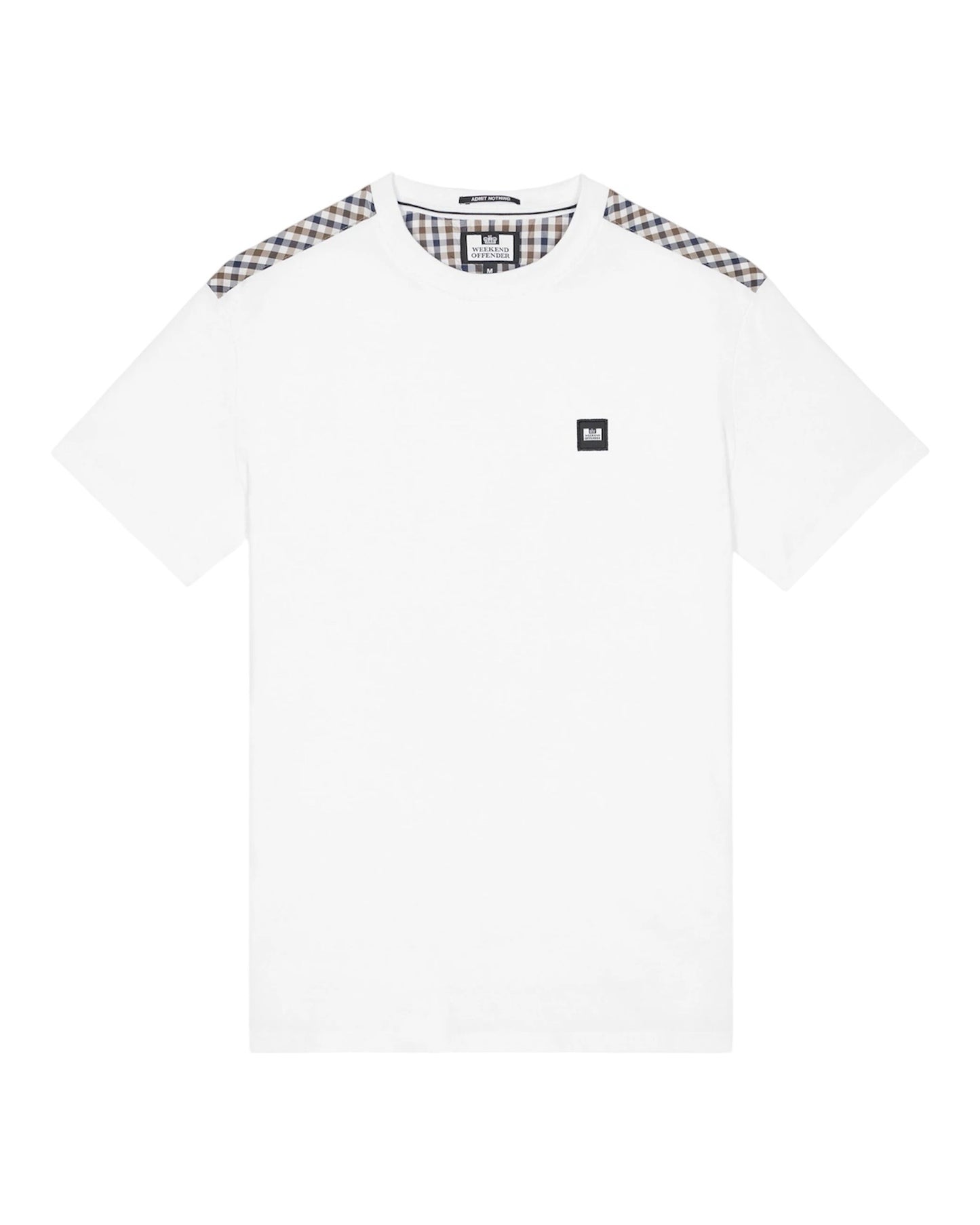 WEEKEND OFFENDER Diaz T-Shirt White/Mid House Check