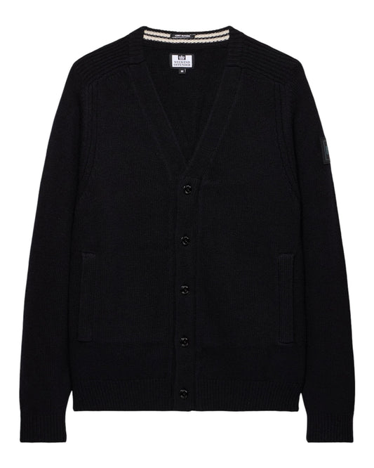 WEEKEND OFFENDER Lauda Knitted Wool Cardigan Black