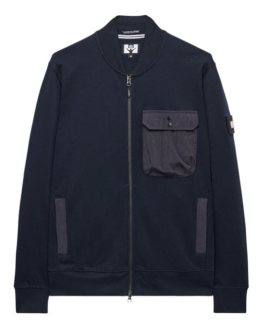 WEEKEND OFFENDER Santo Full Zip Sweatshirt Navy