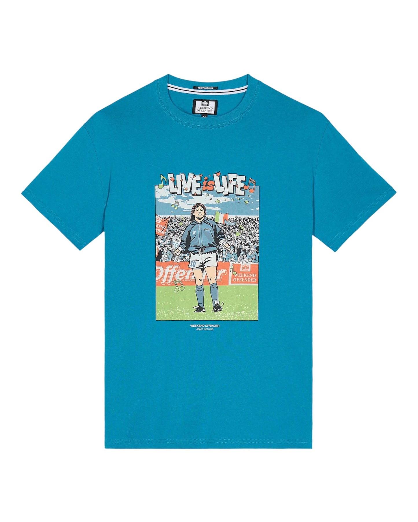 WEEKEND OFFENDER T-shirt grafica Opus Kingfisher Blue