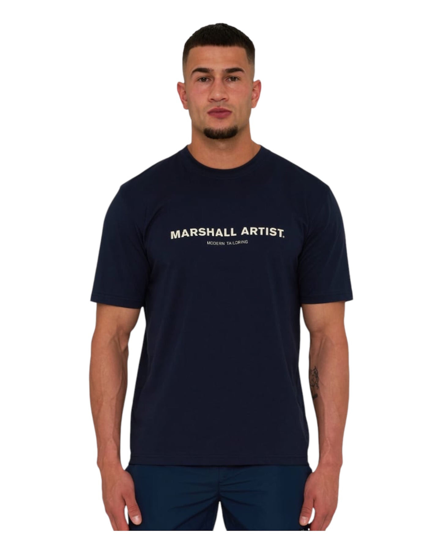 MARSHALL ARTIST COASTAL EROSION T-SHIRT NAVY