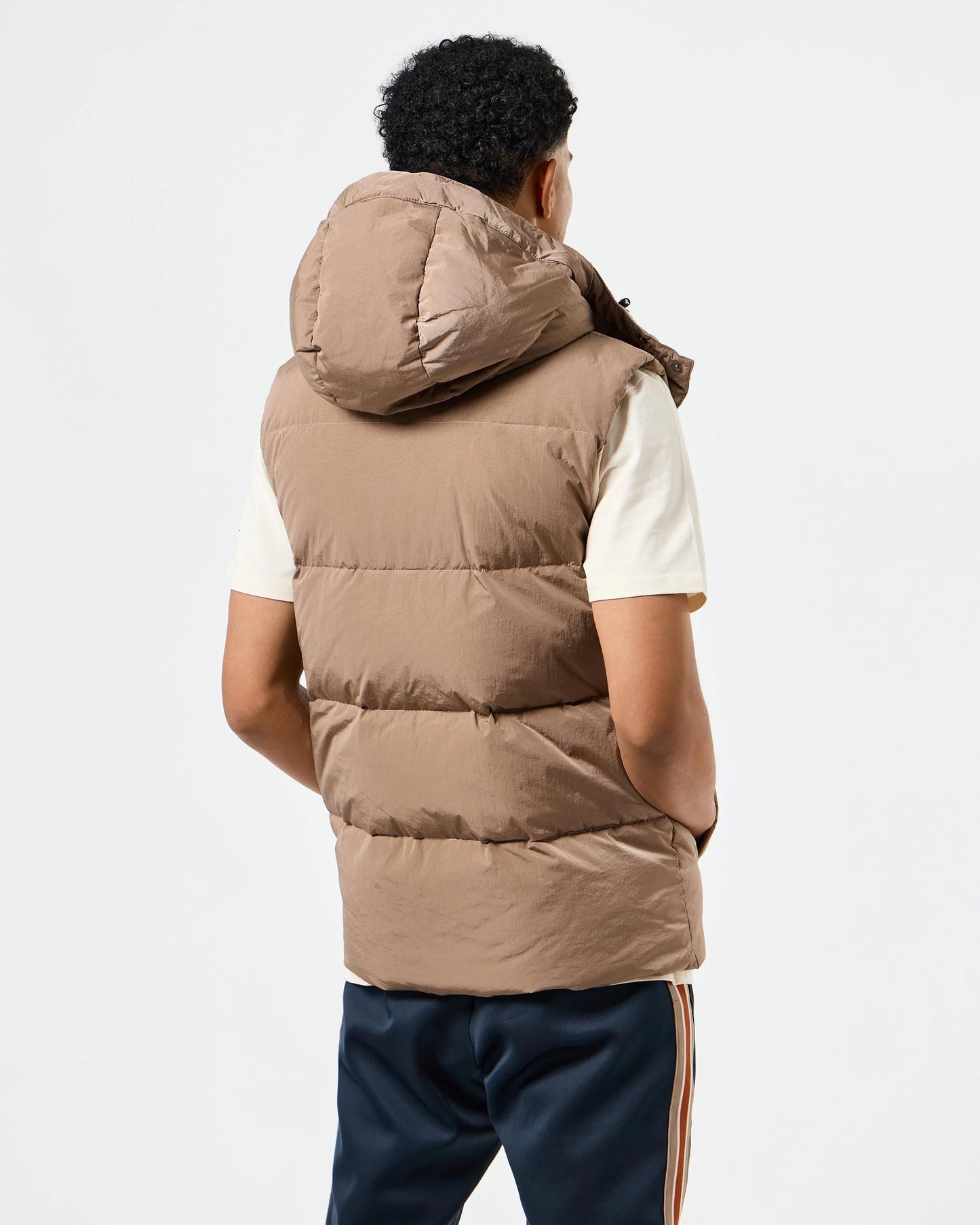 WEEKEND OFFENDER Gordini Down Gilet Mocha Brown