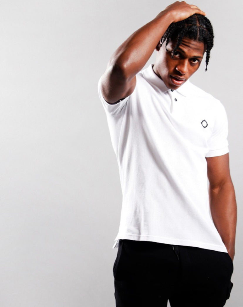 MA.Strum Pique Polo Shirt Optic White